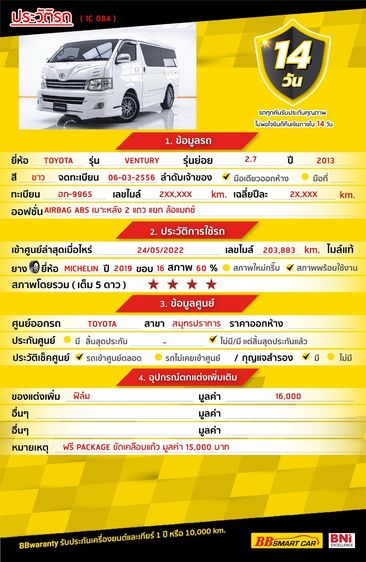 Toyota Ventury 2013.0 มือสอง เบนซิน ไมล์  เช็กศูนย์ทุกระยะ ราคาถูก - Image 2